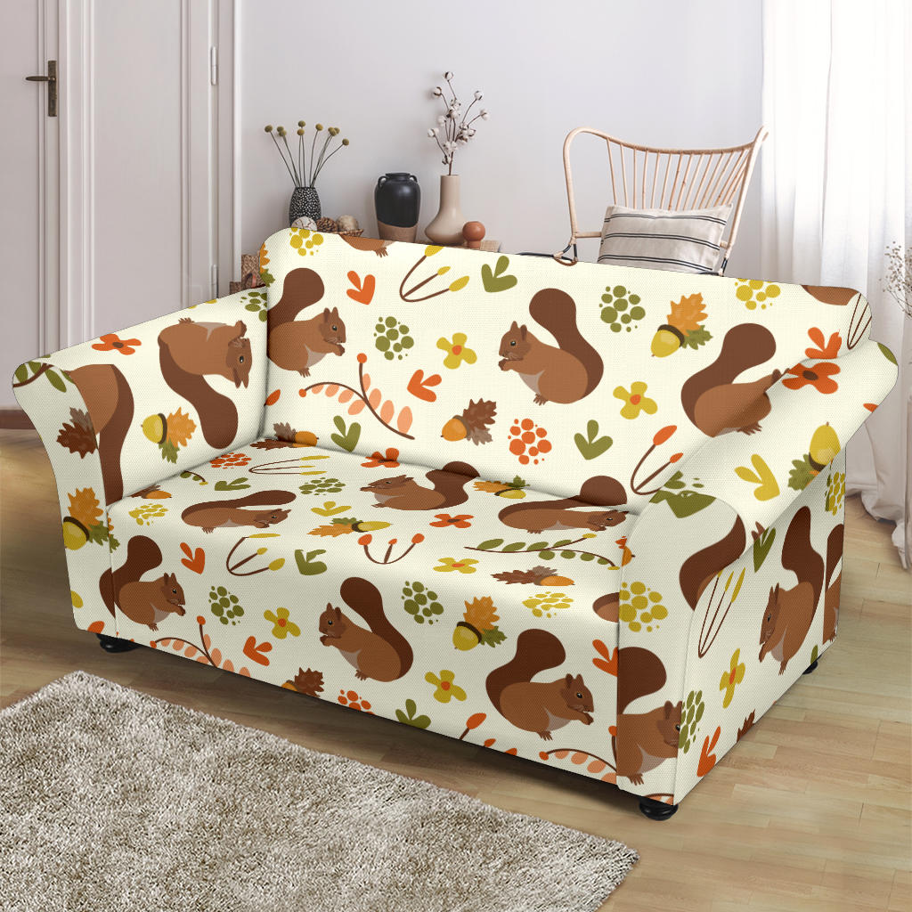 Squirrel Print Design LKS3010 Loveseat Couch Slipcover