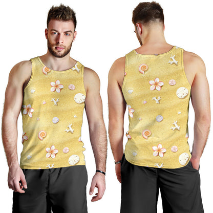 Beach Theme Print Men Tank Top