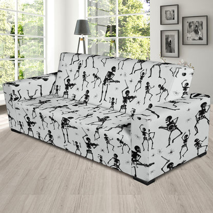 Skeleton Music Player Print Design LKS303 Sofa Slipcover