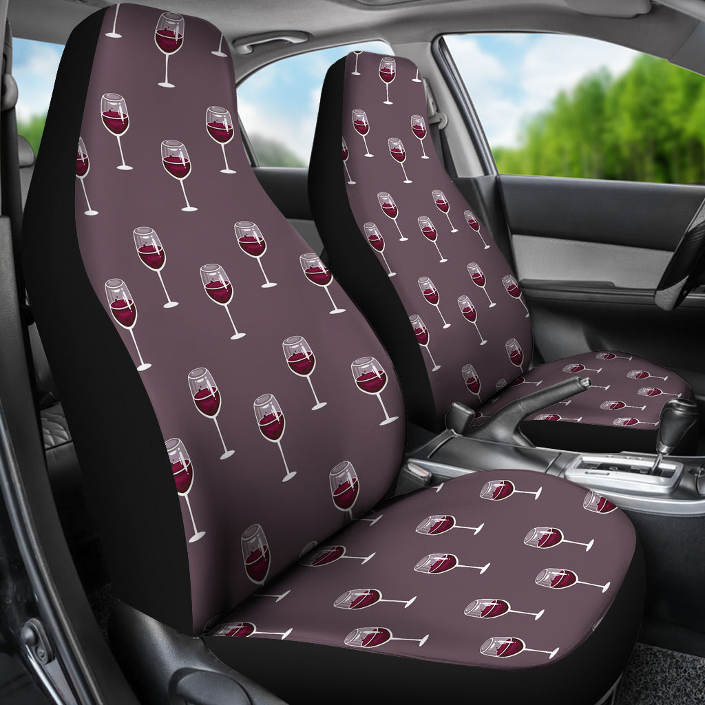 Wine Glass Pattern Print Design LKS305 Car Seat Covers