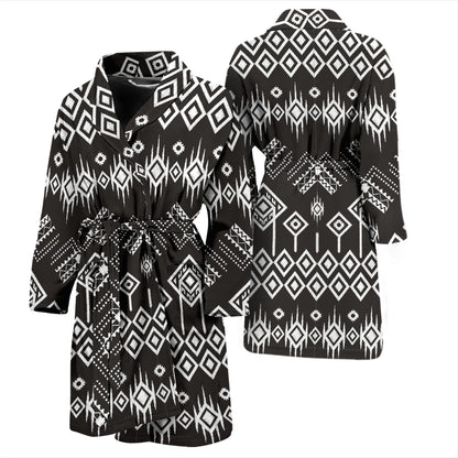 Tribal Pattern Print Design LKS304 Men Bathrobe