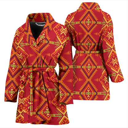 Southwest Pattern Print Design LKS305 Women Bathrobe