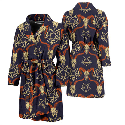 Buffalo Head Print Design LKS403 Men Bathrobe
