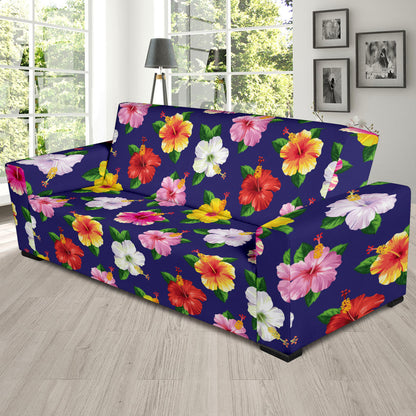 Hibiscus Colorful Print Design LKS301 Sofa Slipcover