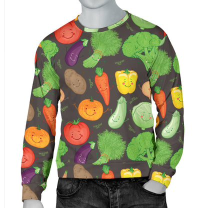 Vegan Funny Themed Design Print Men Long Sleeve Sweatshirt