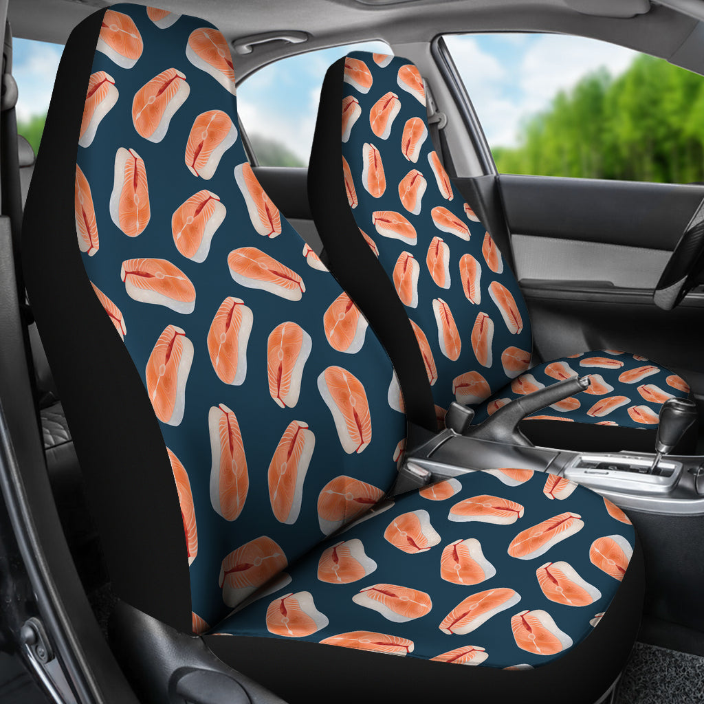 Salmon Steak Print Design LKS306 Car Seat Covers