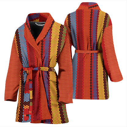 Mexican Pattern Print Design 05 Women Bathrobe