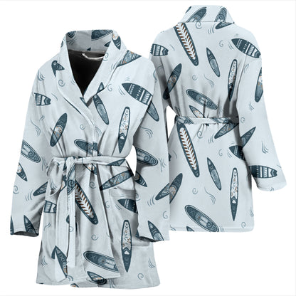 Surfboard Print Design LKS306 Women Bathrobe