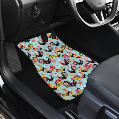 Rooster Themed Design Car Floor Mats Front Back