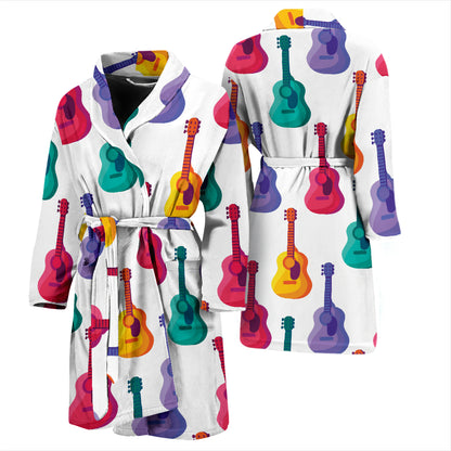 Acoustic Guitar Print Design LKS406 Men Bathrobe