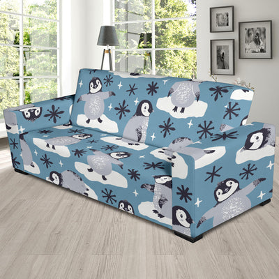 Penguin Pattern Print Design A05 Sofa Slipcover