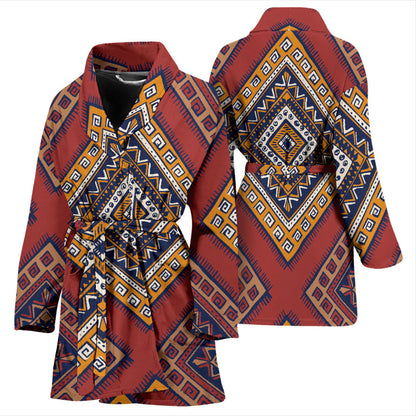 Native Pattern Print Design A06 Women Bathrobe