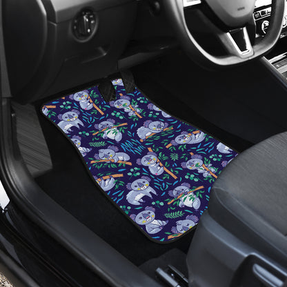 Koala Themed Design Print Car Floor Mats Front Back
