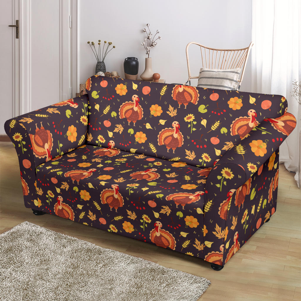 Thanksgiving Print Design LKS305 Loveseat Couch Slipcover