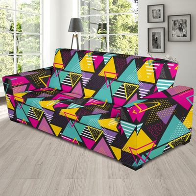 Geometric Colorful Pattern Print Design 02 Sofa Slipcover