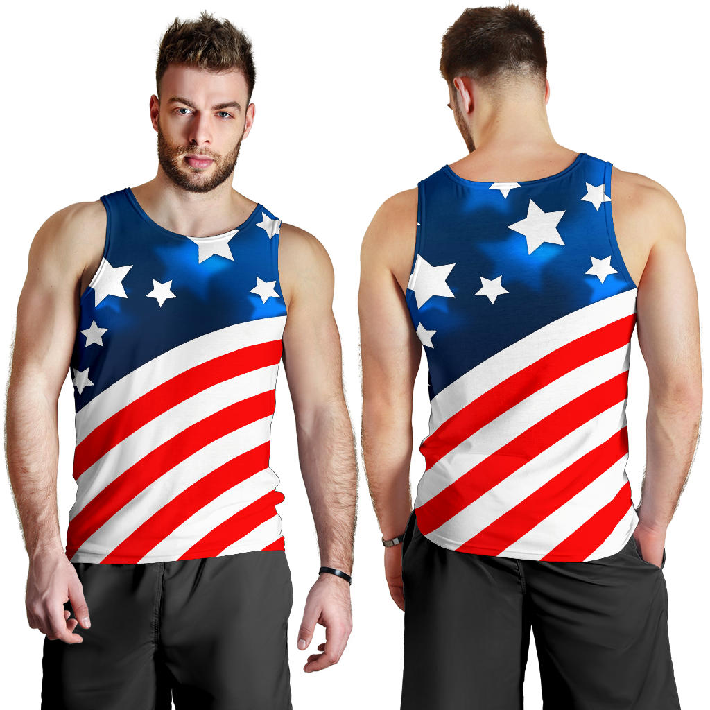 American flag Style Men Tank Top