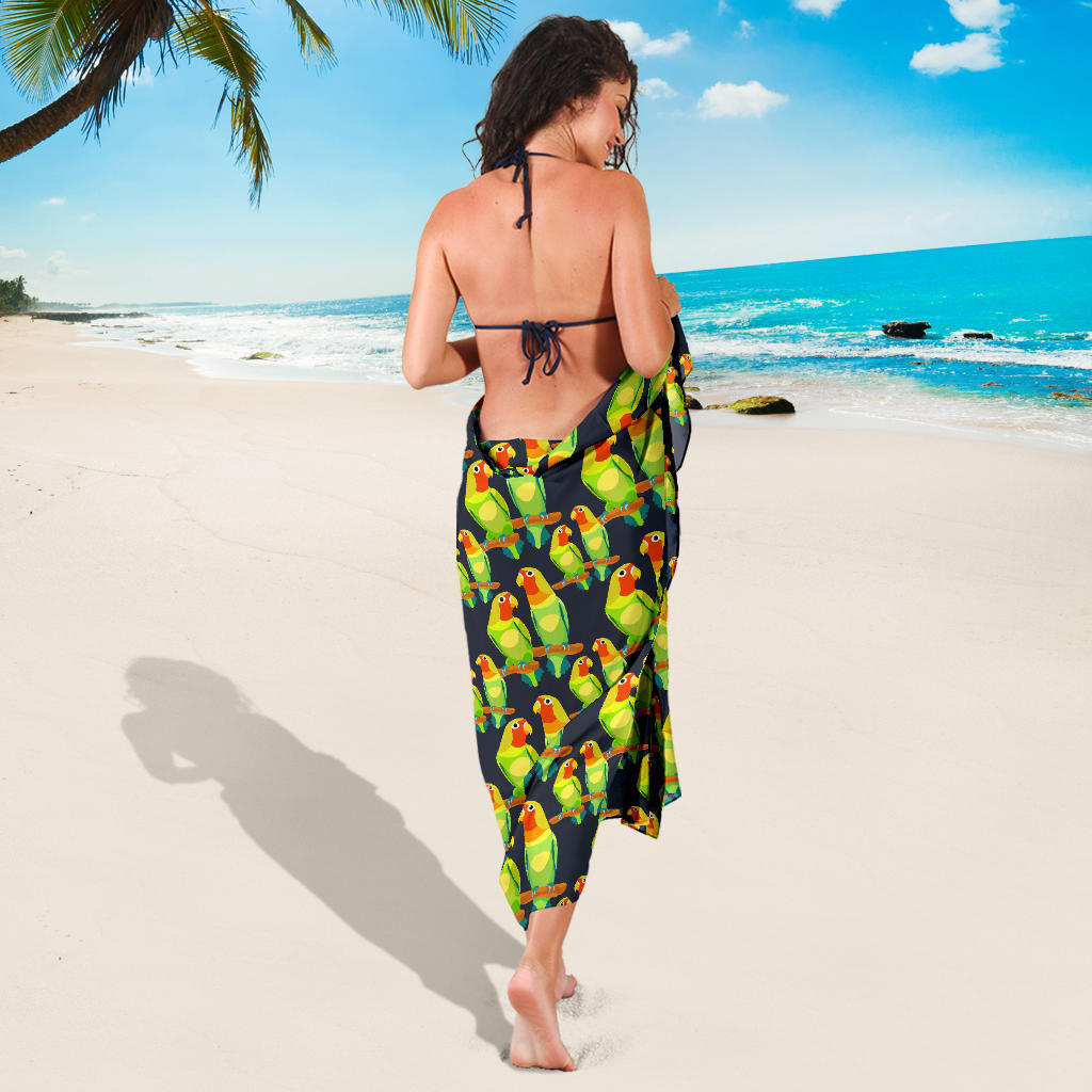 Lovebird Pattern Print Design 01 Sarong Pareo Wrap