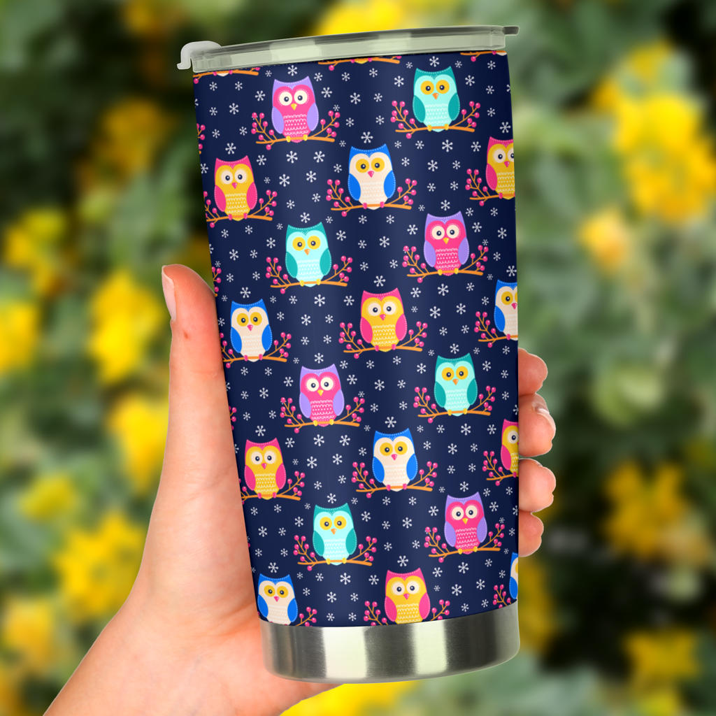 Owl Cute Themed Design Print Tumbler