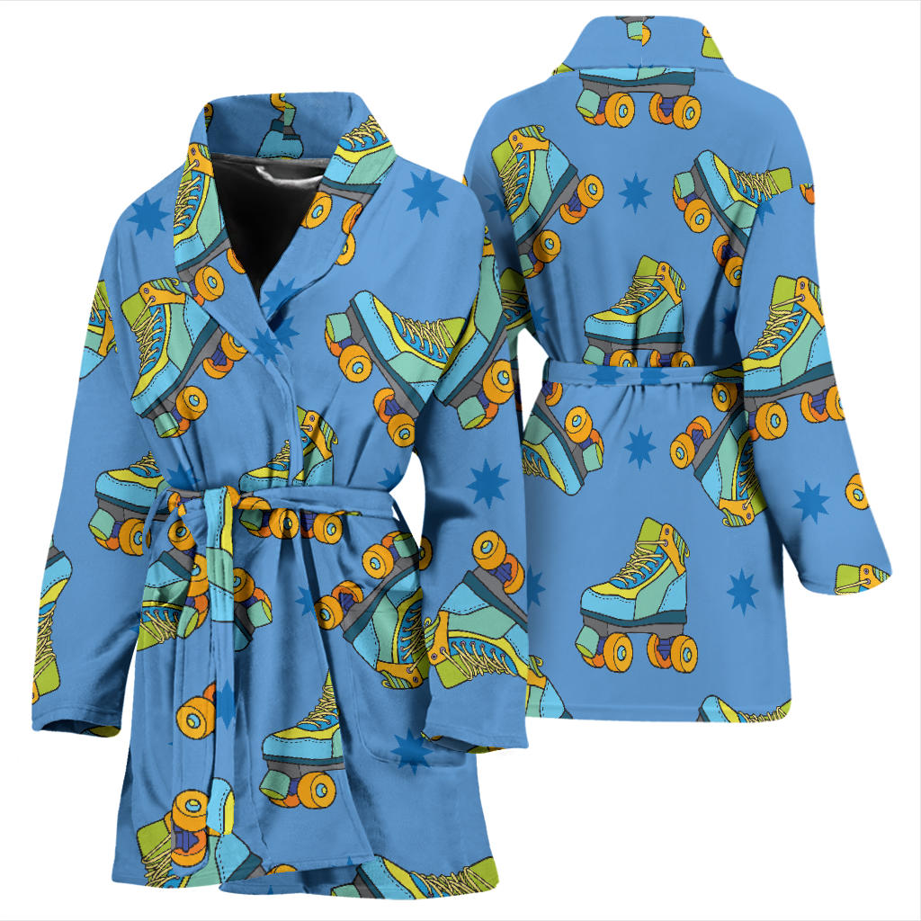 Roller skate Pattern Print Design A04 Women Bathrobe