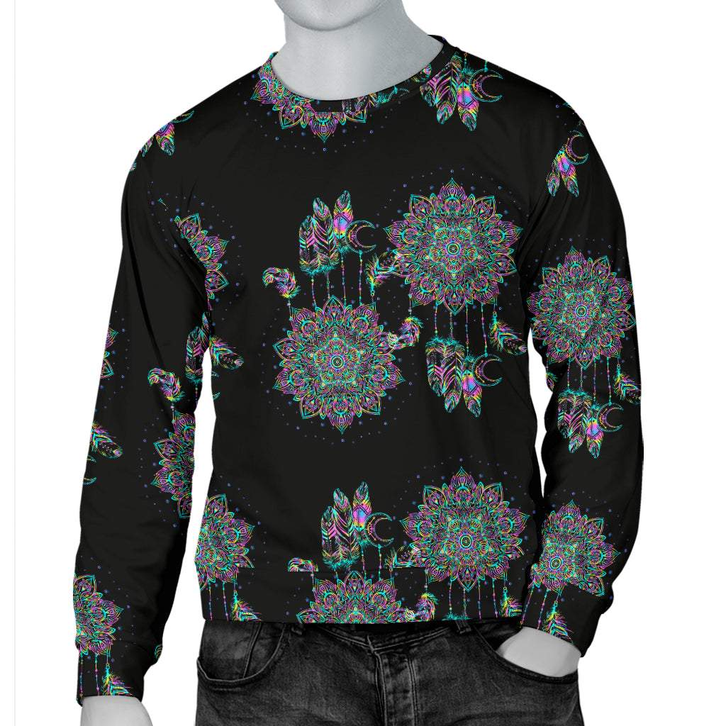 Dream Catcher Colorful Hand Draw Men Long Sleeve Sweatshirt