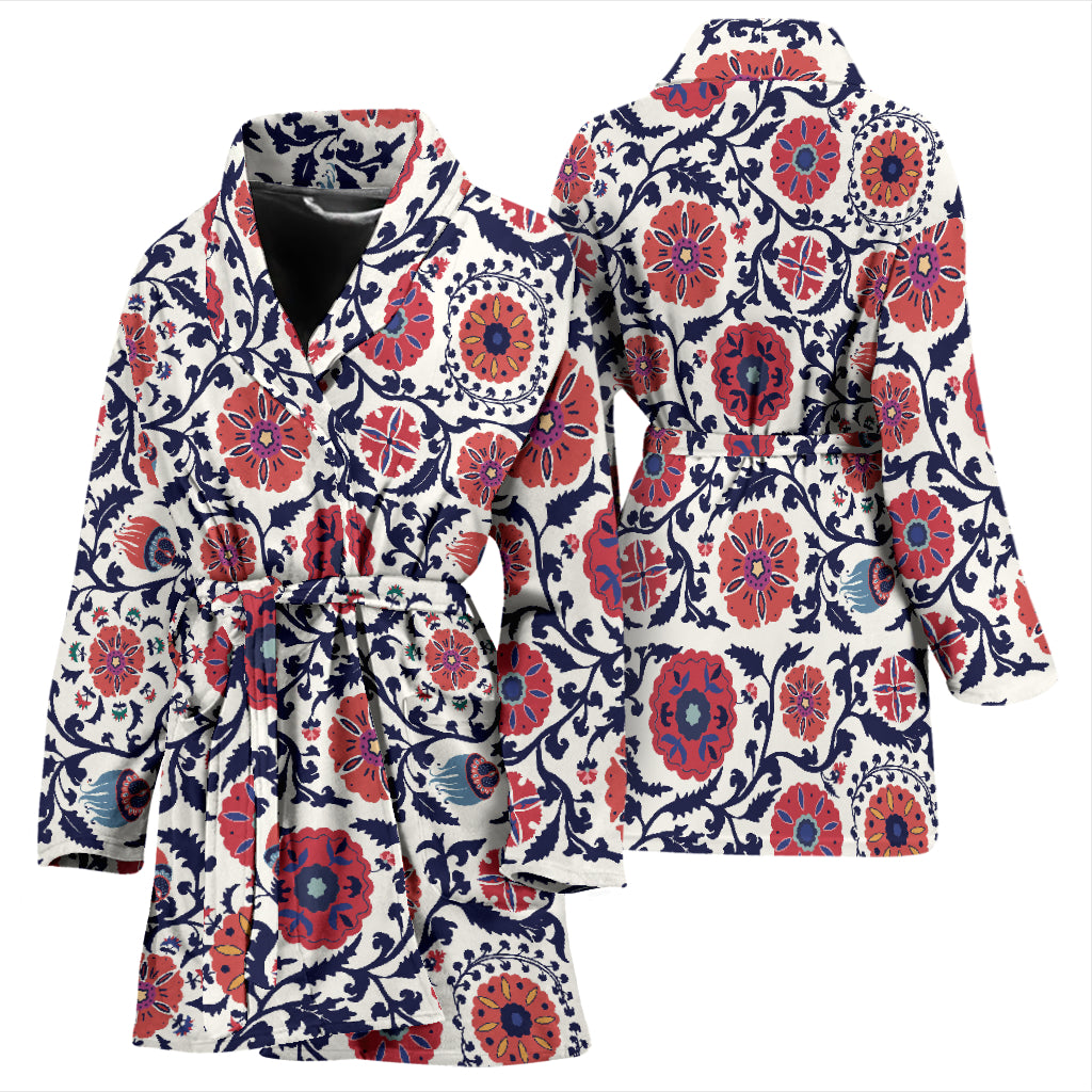 Suzani Print Design LKS304 Women Bathrobe