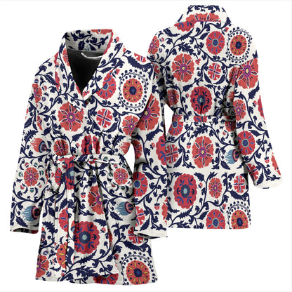 Suzani Print Design LKS304 Women Bathrobe