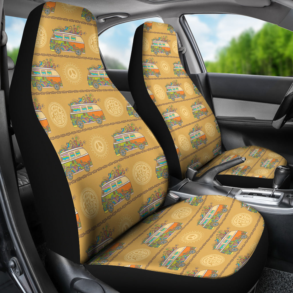 Hippie Van Print Design LKS304 Car Seat Covers