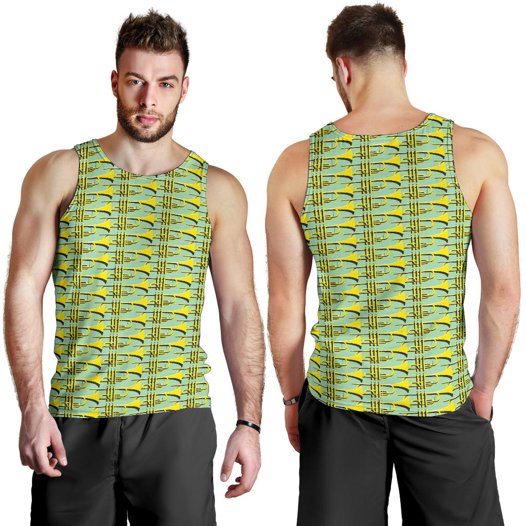 Trumpet Vintage Design Print Men Tank Top