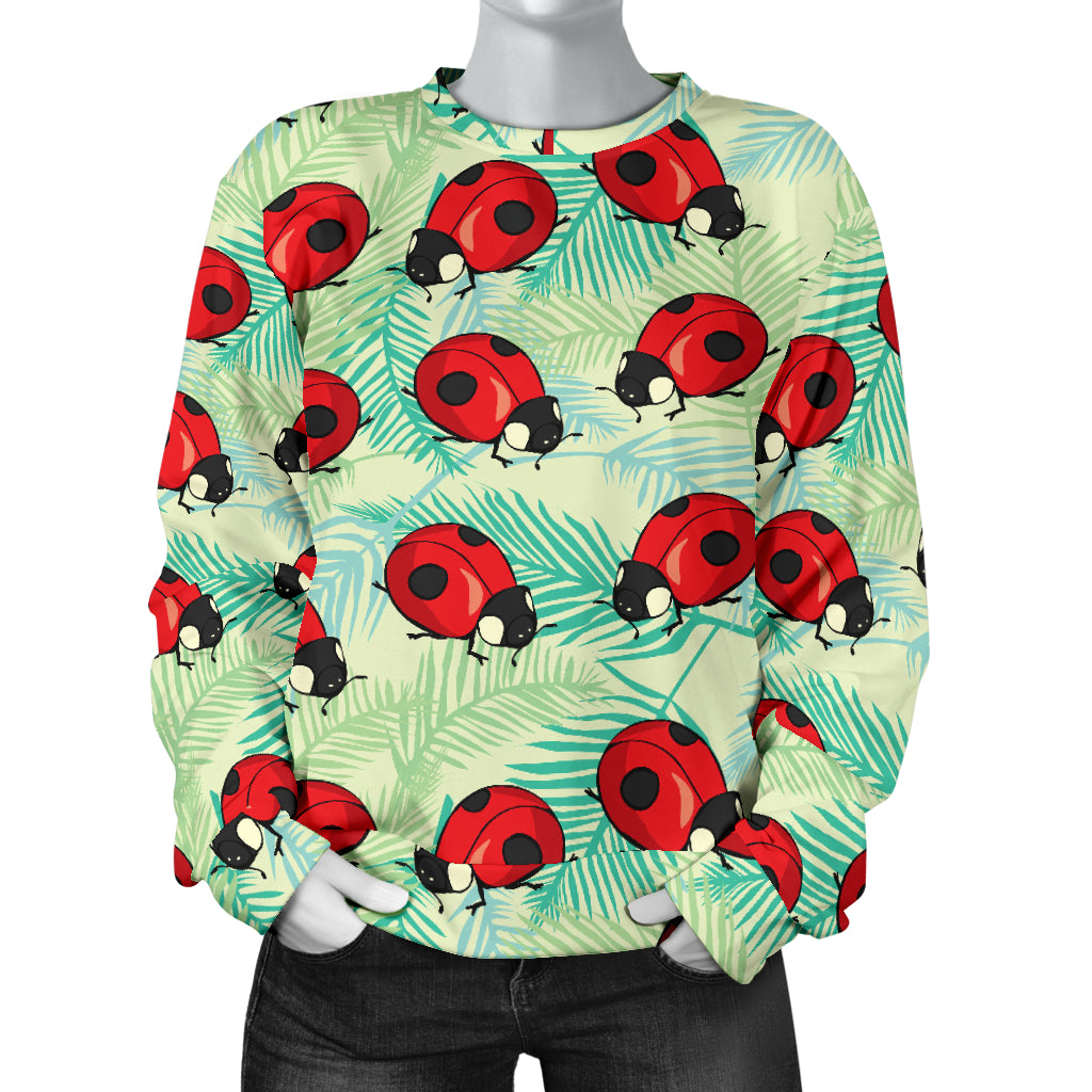 Ladybug Cute Print Pattern Women Long Sleeve Sweatshirt