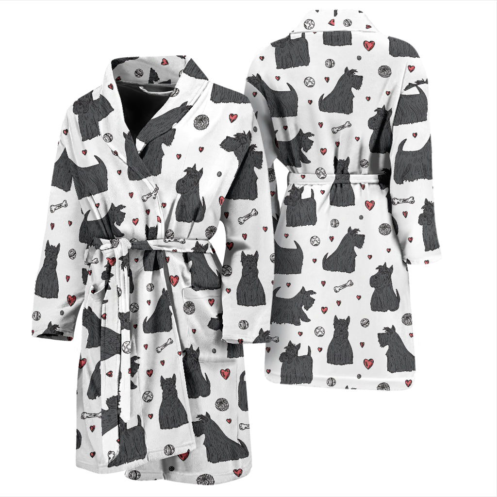 Scottish Terriers Print Design LKS3015 Men Bathrobe