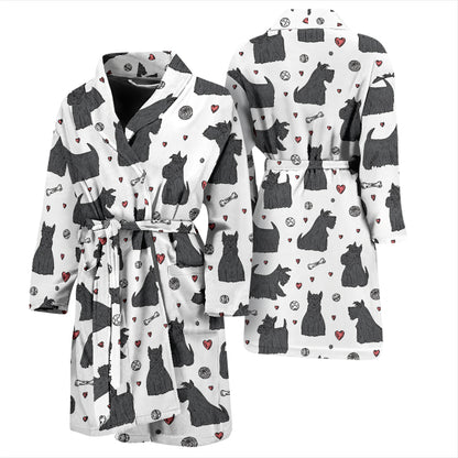 Scottish Terriers Print Design LKS3015 Men Bathrobe