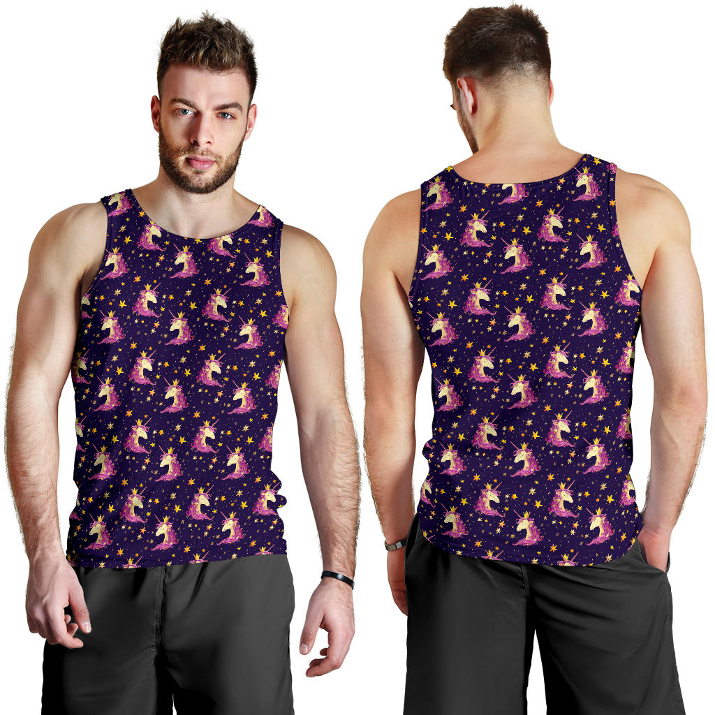 Unicorn Princess Star Sparkle Men Tank Top