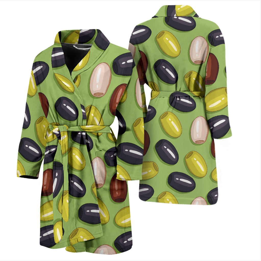 Olive Print Design LKS301 Men Bathrobe
