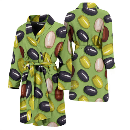 Olive Print Design LKS301 Men Bathrobe