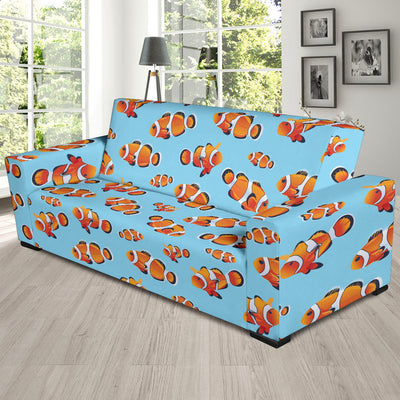 Clownfish Pattern Print Design 01 Sofa Slipcover