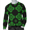 Celtic Knot Green Neon Design Men Long Sleeve Sweatshirt