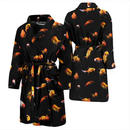 Goldfish Print Design LKS402 Men Bathrobe