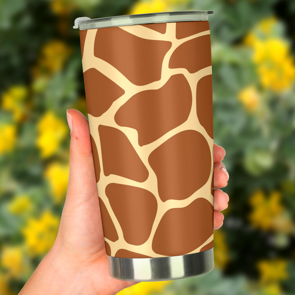 Giraffe Texture Print Tumbler