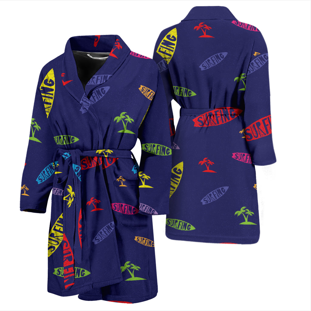 Surfboard Print Design LKS305 Men Bathrobe