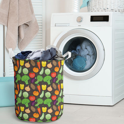 Vegan Funny Themed Design Print Laundry Basket