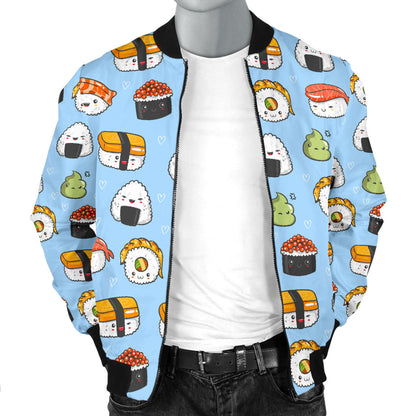 Sushi Cartoon Design Men Bomber Jacket
