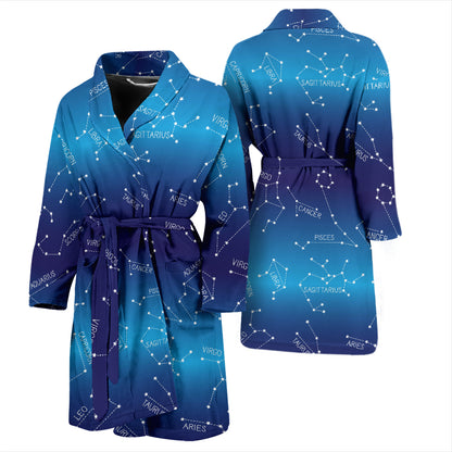 Virgo Print Design LKS302 Men Bathrobe