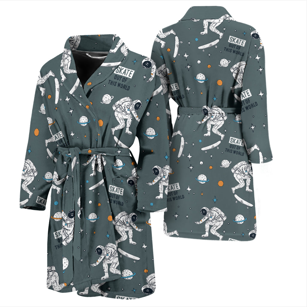 Skateboard Print Design LKS306 Men Bathrobe