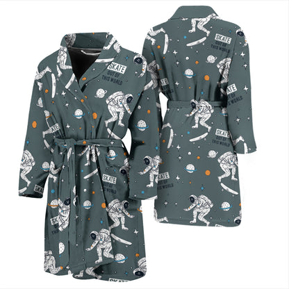 Skateboard Print Design LKS306 Men Bathrobe