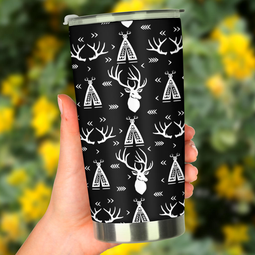 Deer Native Indian Print Pattern Tumbler