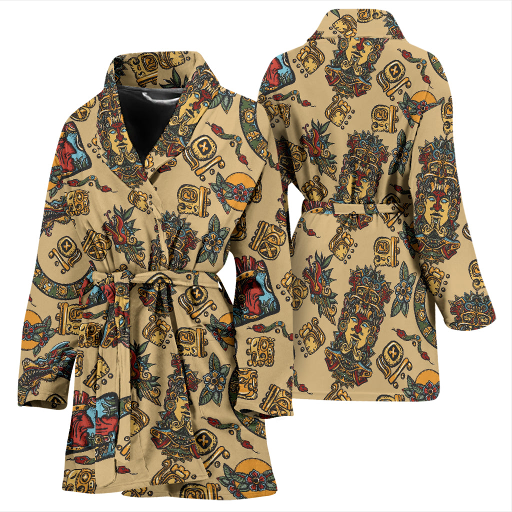 Totem Print Design LKS305 Women Bathrobe