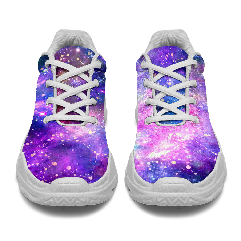 Galaxy Night Stardust Space Print  Chunky Sneakers