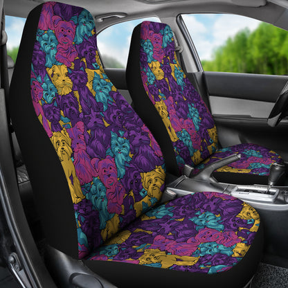 Yorkshire Terriers Print Design LKS3010 Car Seat Covers