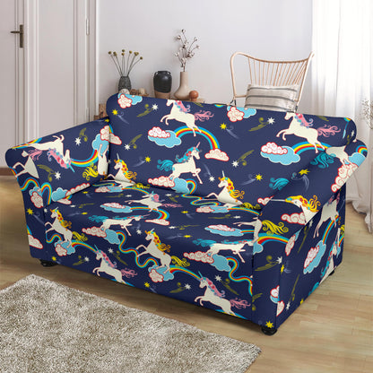 Unicorn Print Design LKS304 Loveseat Couch Slipcover