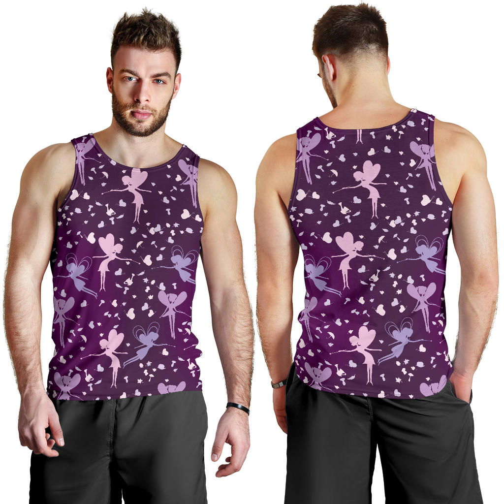 Fairy Pink Print Pattern Men Tank Top